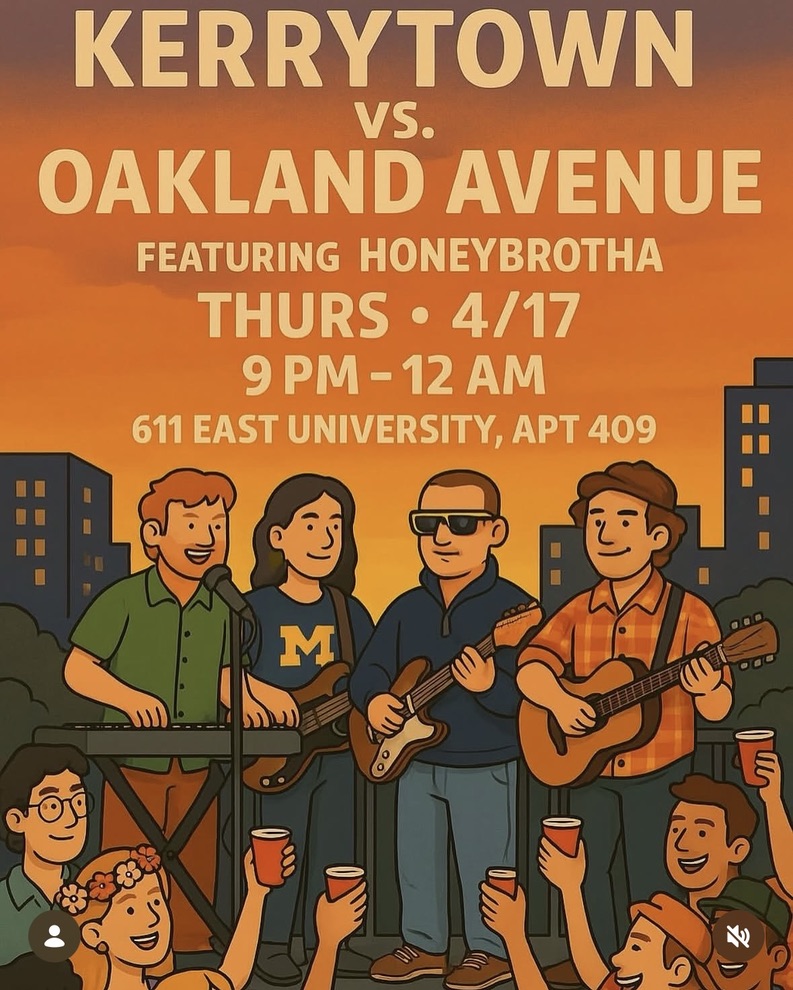 Kerrytown vs. Oakland Ave Rooftop Show poster