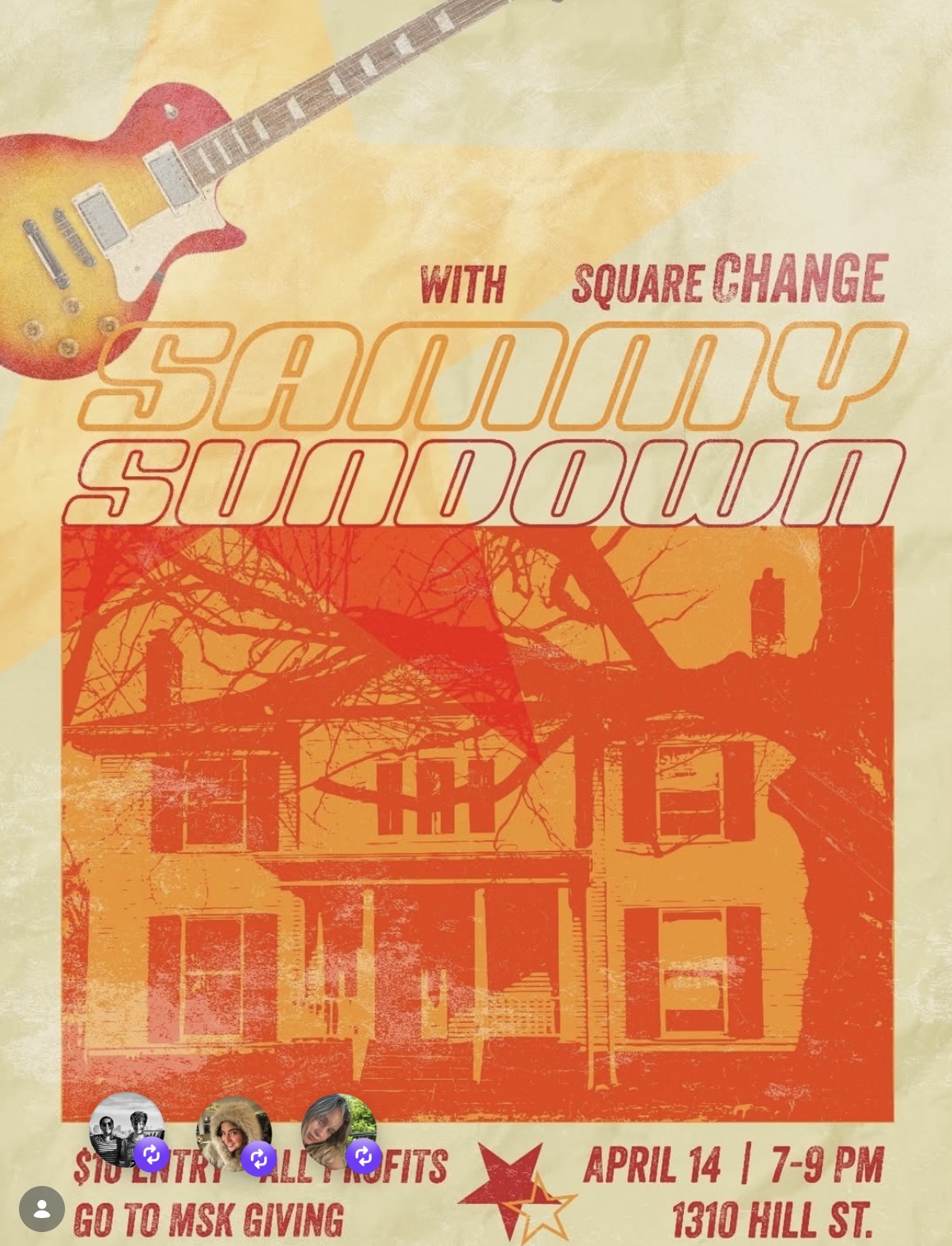Sammy Sundown w/ Square Change poster